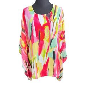 Travel Elements Poncho Womens Sheer Sz Small Kimono Coastal Artsy Core Fairy NWT